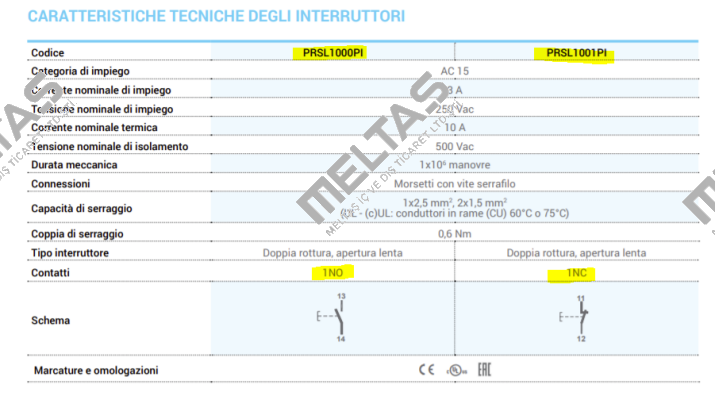 PRSL1000PI Ter Tecno Elettrica Ravasi