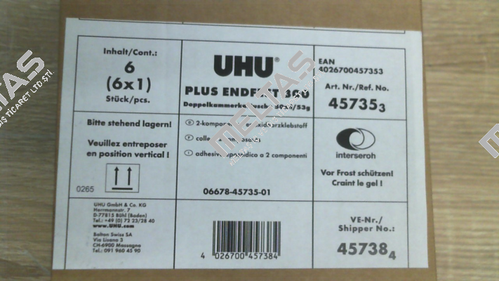 45738  PLUS ENDFEST 300 (1 pack, 1x 6 pcs) UHU