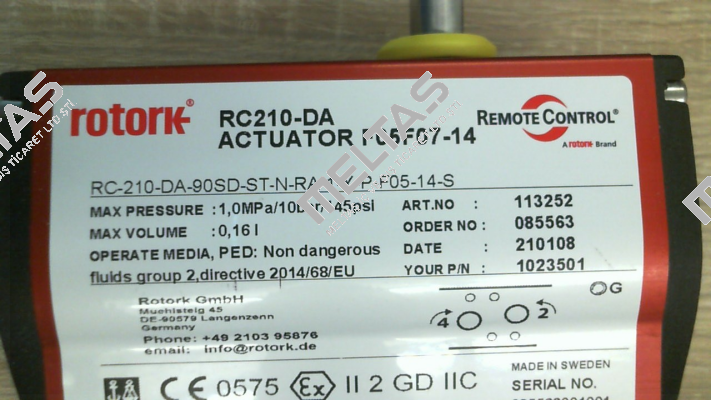 PA-RC-210-DA Rotork