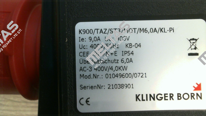 K900/TAZ/ST3/Mot/M6,0A/KL-Pi/Phw (0104.9600) Klinger Born