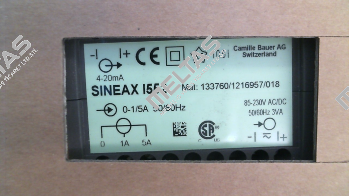 p/n: 133760; Type: SINEAX I552 Camille Bauer