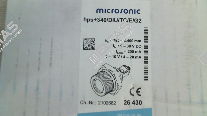 p/n: 26430, Type: hps+340/DIU/TC/E/G2 Microsonic