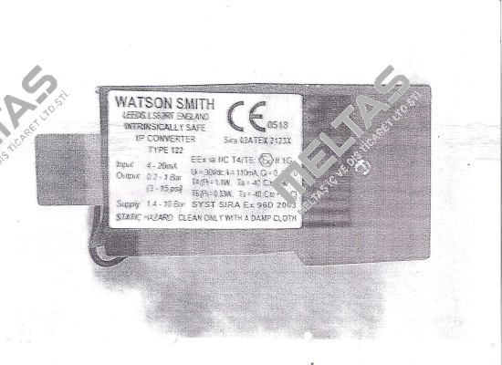 type 122, DDS010 obsolete no replacement  Watson Smith