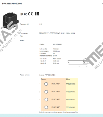 PFA9165A0050004 Ter Tecno Elettrica Ravasi