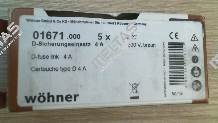 01671 (pack x5) Wöhner