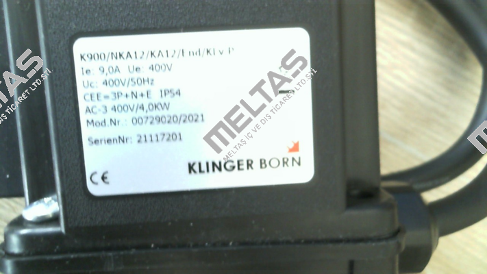 K900/NKA12/KA12/KLvP/End/3Ph-400V (0072.9020) Klinger Born