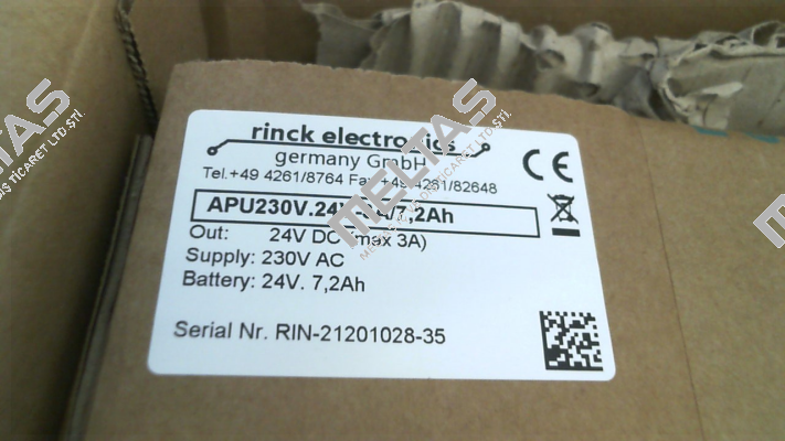 APU230V.24V-3A/7,2Ah Rinck Electronic