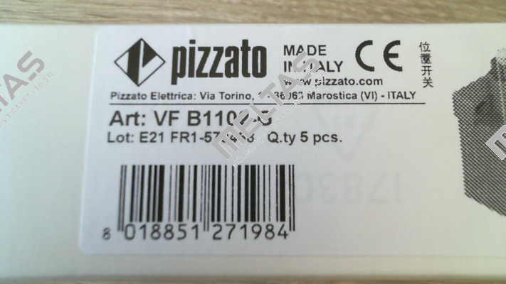 VF B1102-G Pizzato Elettrica