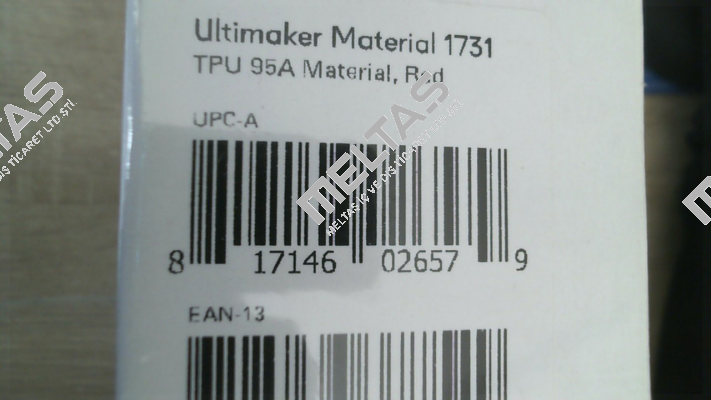 TPU 95A 2.85MM RED 750GR FILAMENT Ultimaker