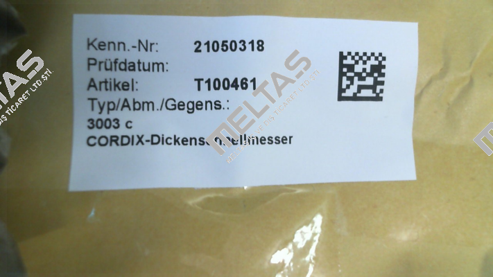 T100461 / 3003 c CORDIX