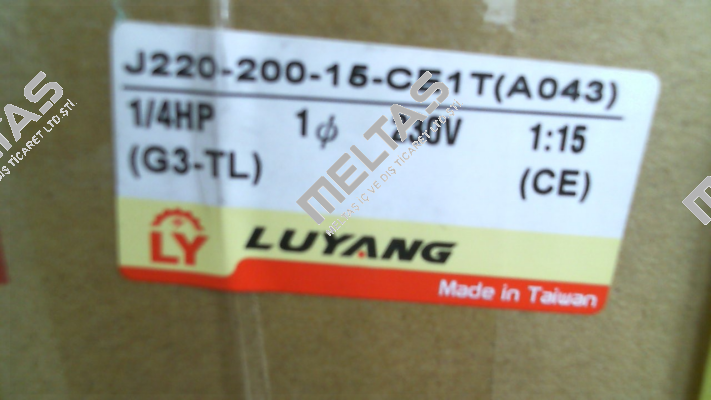 J220-200-15-CE1T(A043)-G3 Luyang Gear Motor