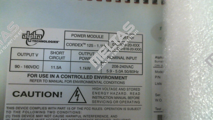 010-579-20-041 \ CXRC 125-1.1kW Alpha Technologies