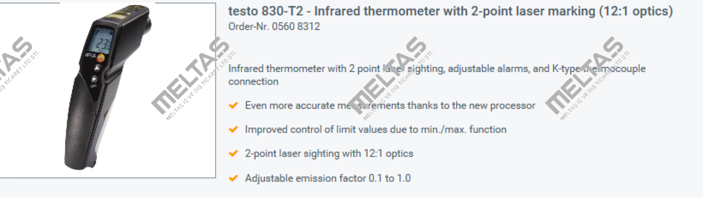 P/N: 0560 8312, Type: 830-T2 Testo