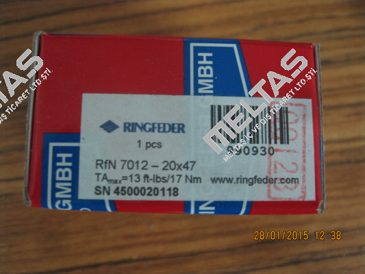 RFN7012 20X47 Ringfeder