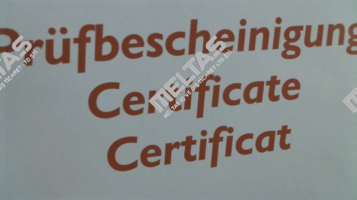 Inspection certificate for DTX-4000 Hans Schmidt