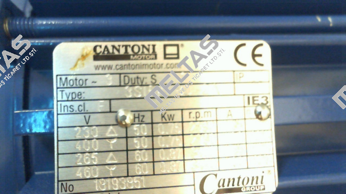 P/N: 1108A002425IE3, Type: 3SIEK 80-2A Cantoni