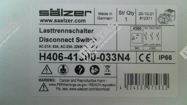 H406-41300-033N4 Salzer