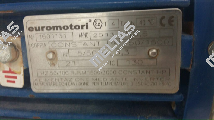 230/400v/3ph/50hz 4p 5.5kw B3/B14 II2GD Ex db IIB T4 Gb  Euromotori