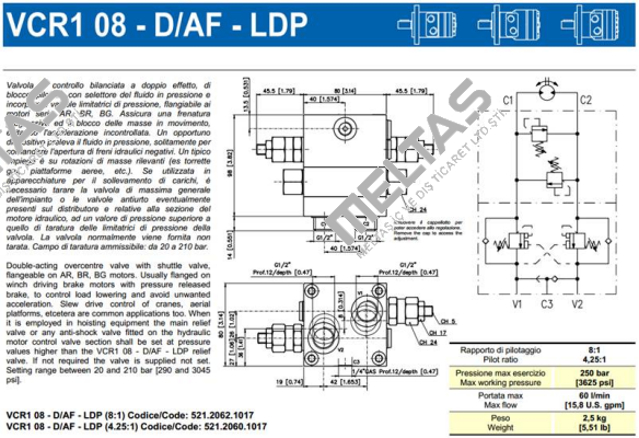 VCR1 08-D/AF-LDP (8:1) Brevini