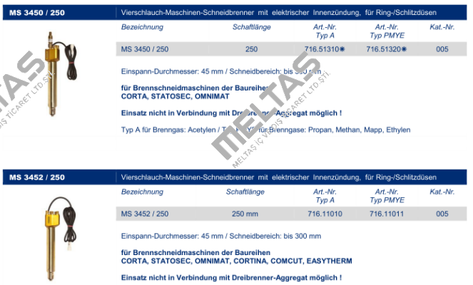 MS 3452/250 PMY (71611011) Messer