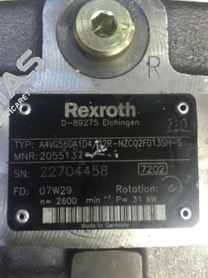 Part number: R902055137, A4VG56DA1D4/32R-NZC02F013SH-S Rexroth