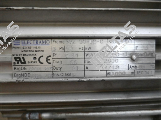 3VZ 90-L2-C not available, can be replaced by complete motor AP2.20D2N23 Electramo