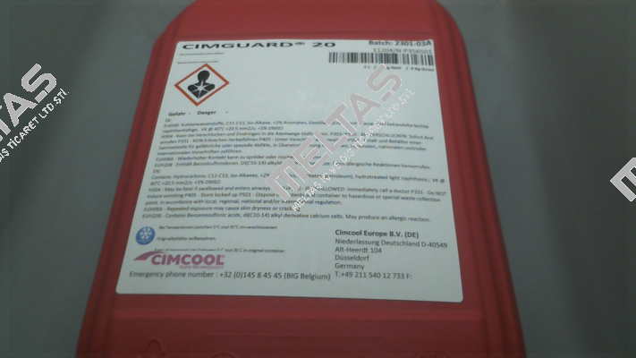 Cimguard 20 (5L container) Cimcool