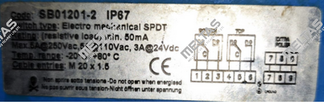 SB0121-2 IP67 old code/ SB01200-20W01A2 new code Soldo