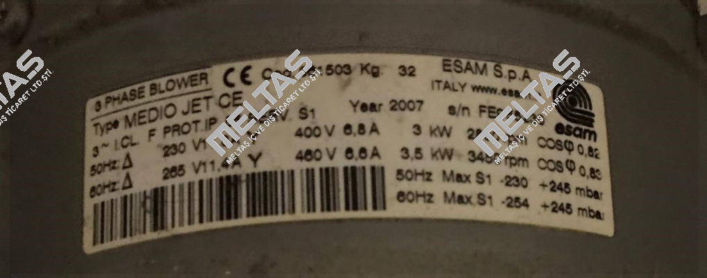 061503  Medio Jet 3,0kW 3 230/400V 50Hz 2" CE Esam