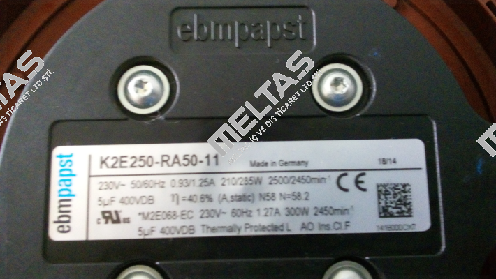 K2E250-RA50-11 (OEM for Pfannenberg)  EBM Papst