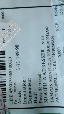 CDE 4500133368/20 ARTICLE:1-11-189-98 FOR  M 400 L   MATTEI