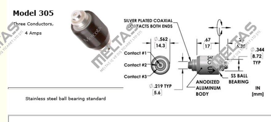 P/N: LM03-03050-00 Type: 305 Mercotac