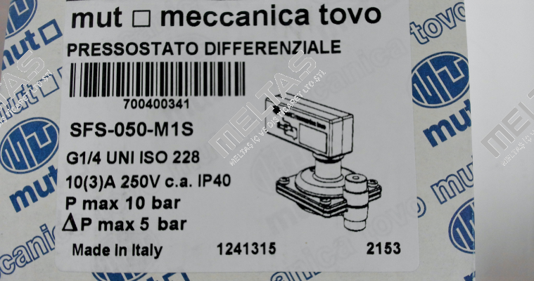 7.004.00027 / 7.004.00341 Mut Meccanica Tovo SpA